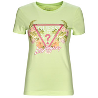 Textil Mulher T-Shirt mangas curtas Guess Zanelle SS CN TRIANGLE FLOWERS TEE Verde