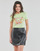 Textil Mulher T-Shirt mangas curtas Guess Abey SS CN TRIANGLE FLOWERS TEE Verde