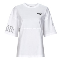 Textil Mulher T-Shirt mangas curtas Hoody Puma POWER COLORBLOCK Branco