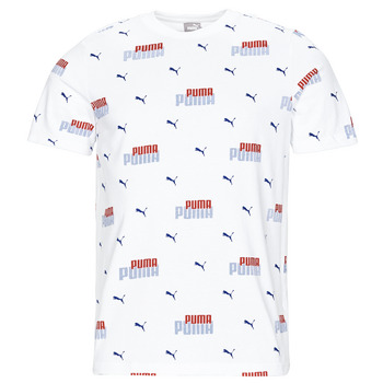 Textil Homem T-Shirt mangas curtas Puma ESS+ LOGO POWER AOP Branco