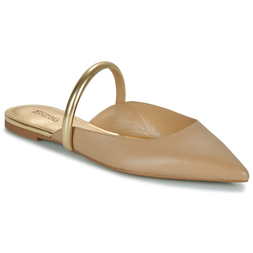 Sapatos Mulher Chinelos Alto: 6 a 8cm JESSA FLAT MULE Camel / Ouro