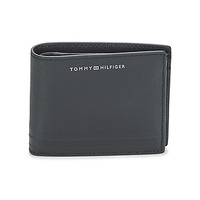Malas Homem Carteira tommy large Hilfiger TH BUSINESS LEATHER CC AND COIN Preto