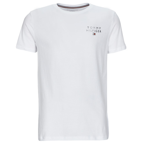 Textil Homem T-Shirt mangas curtas Tommy backpack Hilfiger CN SS TEE LOGO Branco