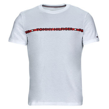 Textil calcetines T-Shirt mangas curtas Tommy Hilfiger CN SS TEE LOGO Branco