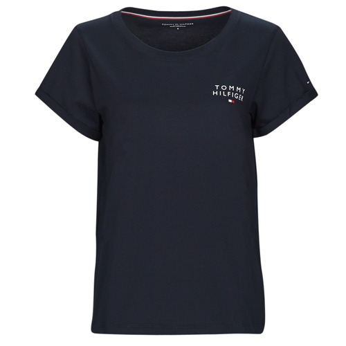 Textil Mulher Tall Worldwide Varsity Applique T-shirt Tommy embroidered-logo SHORT SLEEVE T-SHIRT Marinho