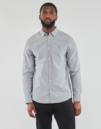 Textil Homem Camisas mangas comprida Tommy Jeans TJM CLASSIC OXFORD SHIRT Cinza / Escuro