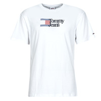 Textil Homem T-Shirt mangas curtas Tommy Jeans TJM CLSC RWB CHEST LOGO TEE Branco