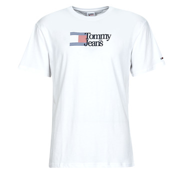 Textil Homem T-Shirt mangas curtas Tommy Jeans TJM CLSC RWB CHEST LOGO TEE Branco