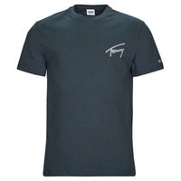 Textil Homem T-Shirt black curtas Tommy Jeans TJM CLSC SIGNATURE TEE Cinza / Escuro
