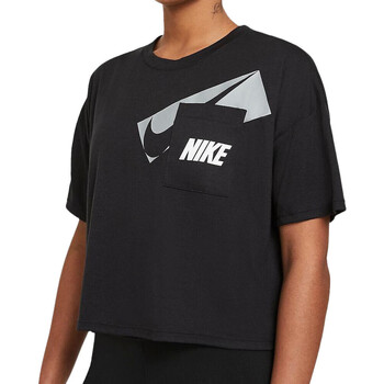 Textil Mulher T-Shirt mangas curtas Nike  Preto
