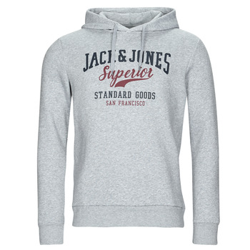 Textil Homem Sweats Jack & Jones JJELOGO SWEAT HOOD Cinza