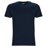 Textil Homem T-Shirt black curtas Jack & Jones JJEORGANIC BASIC TEE SS V-NECK Marinho