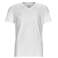 Textil Homem T-Shirt black curtas Jack & Jones JJEORGANIC BASIC TEE SS V-NECK Branco