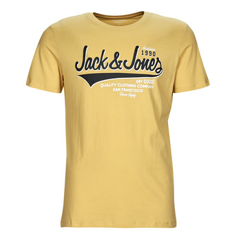 Textil Homem Joggings & roupas de treino Jack & Jones JJELOGO TEE SS O-NECK Amarelo