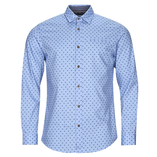Textil Homem Camisas mangas comprida Roupa de interior JJETREKOTA DETAIL SHIRT LS Azul