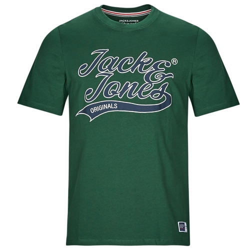 Textil Homem T-Shirt mangas curtas Jack & Jones JORTREVOR UPSCALE SS TEE CREW NECK Verde