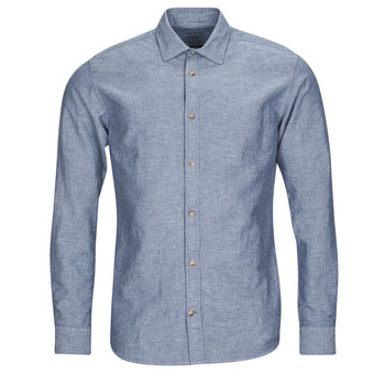 Textil Homem Camisas mangas comprida Nome de família JJESUMMER SHIRT L/S Azul