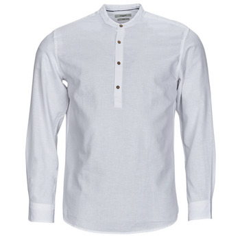 Textil Homem Camisas mangas comprida Jack & Jones JPRBLASUMMER HALF PLACKET SHIRT L/S Branco