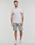 Textil Homem Shorts / Bermudas eleventy drawstring straight leg track pants item JPSTBOWIE JJSHORT PRINTED Branco / Azul