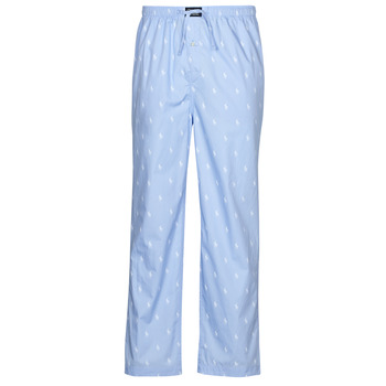 Textil Pijamas / Camisas de dormir HUGO logo-edge cotton polo shirt Weiß SLEEPWEAR-PJ PANT-SLEEP-BOTTOM Azul / Céu / Branco