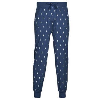 Textil Homem Pijamas / Camisas de dormir Jerome C. Rousseau SLEEPWEAR-JOGGER-SLEEP-BOTTOM Azul / Creme