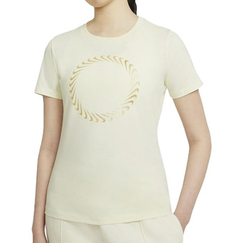 Textil Mulher T-Shirt mangas curtas Nike que  Amarelo