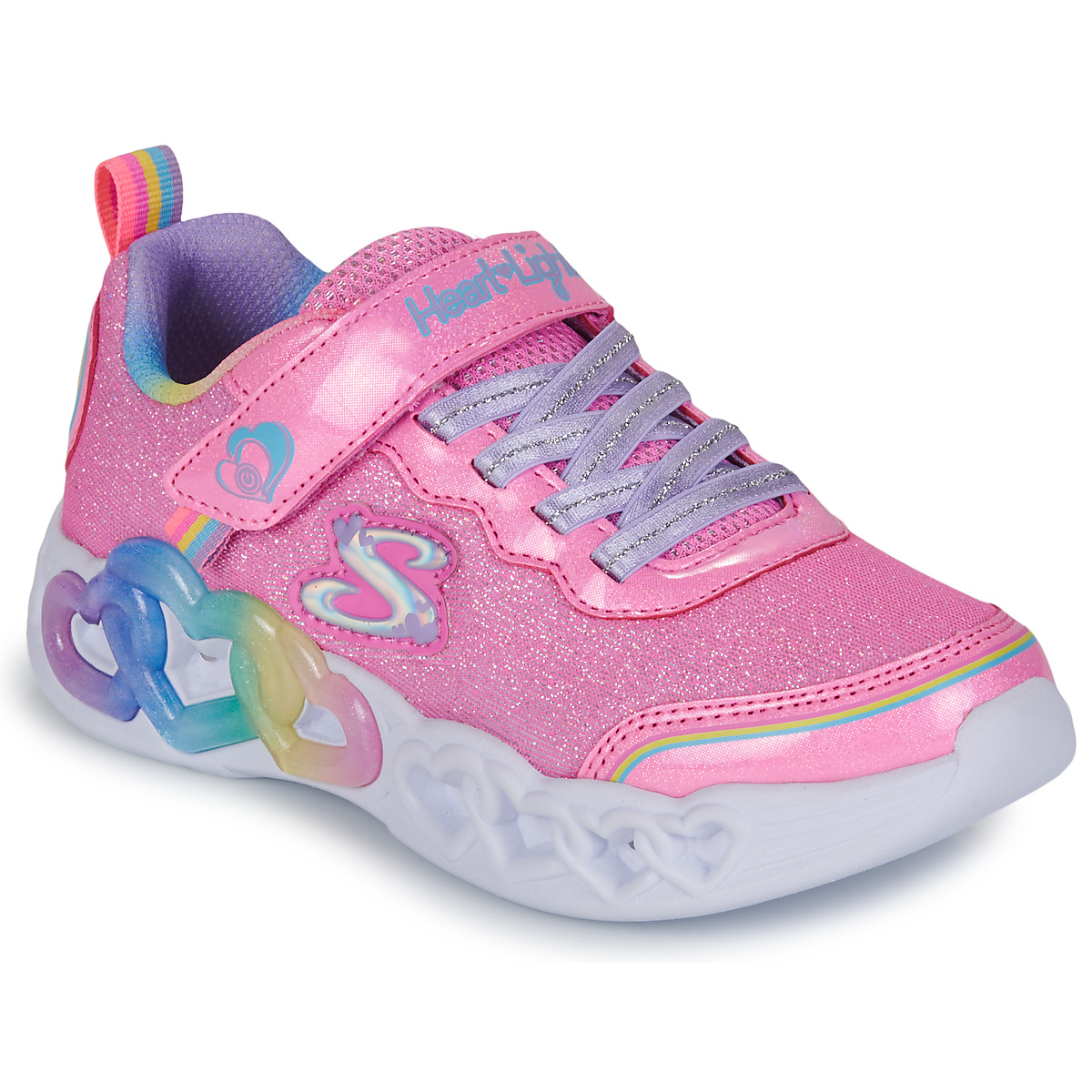 Sapatos Rapariga Sapatilhas Skechers INFINITE HEART LIGHTS Rosa