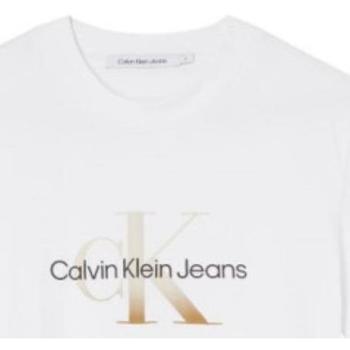 Textil Mulher T-Shirt mangas curtas Calvin Klein Jeans  Branco