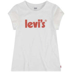 Textil Rapariga T-shirts e Pólos Levi's 4EE559-W1T-1-17 Branco