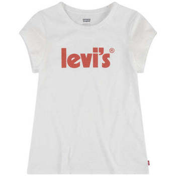 Textil Rapariga T-shirts e Pólos Levi's 4EE559-W1T-1-17 Branco