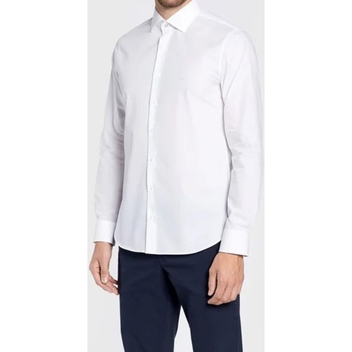 Textil Homem Camisas mangas comprida Apagar os critérios MD0MD90425 Branco