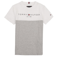 Textil Rapaz T-Shirt mangas curtas Tommy Hilfiger ESSENTIAL COLORBLOCK TEE S/S Branco / Cinza