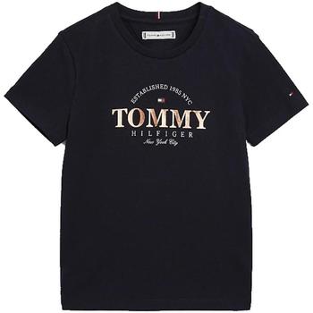 Textil Rapariga T-Shirt mangas curtas Tommy Hilfiger  Azul