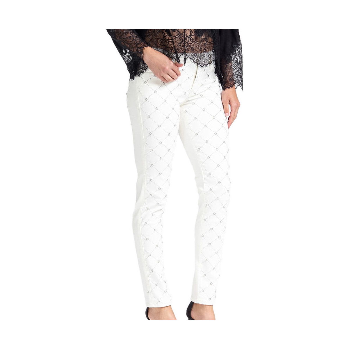Textil Mulher Calças Jeans Guess  Branco