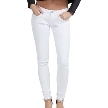 Textil Mulher Gangas Skinny WHISKEY Guess  Branco