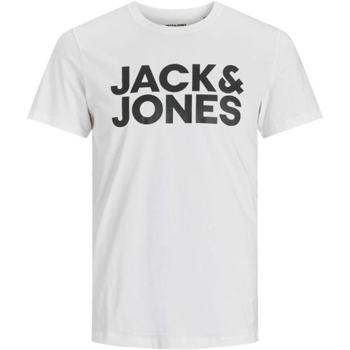 Textil Homem T-Shirt mangas curtas Jack & Jones 12151955 JJECORP LOGO TEE SS O-NECK NOOS WHITE Branco