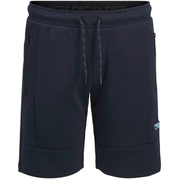 Textil Rapaz Shorts / Bermudas SALDOS até -60 12189855 JPSTAIR SWEAT SHORTS NB SN JNR NAVY BLAZER Azul