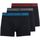 Roupa de interior Rapaz Boxer Jack & Jones 12203513 JACWAISTBAND TRUNKS 3 PACK NOOS JNR ASPHALT HAWAIAN CO Preto