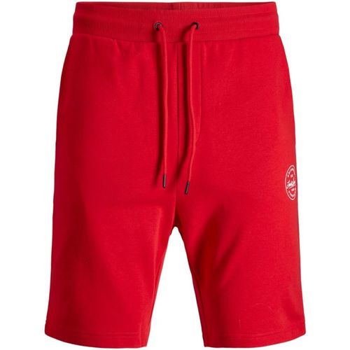 Textil Rapaz Shorts / Bermudas Jack & Jones 12165944 JJISHARK JJSWEAT SHORTS SN JR TRUE RED Vermelho