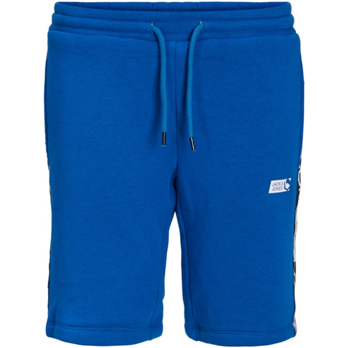 Textil Rapaz Shorts / Bermudas Jack & Jones 12206343 JPSTTATE SWEAT SHORTS KA JNR BLUE Azul