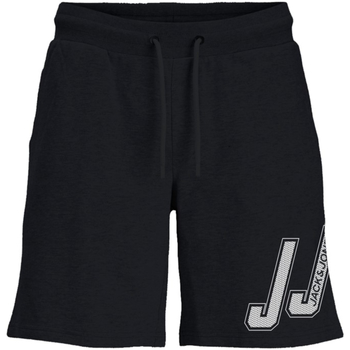 Textil Rapaz Shorts / Bermudas Jack & Jones 12215086 JPSTUP SWEAT SHORTS JNR BLACK Preto