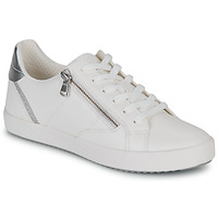 Sapatos Mulher Sapatilhas Geox D BLOMIEE Branco / Prata