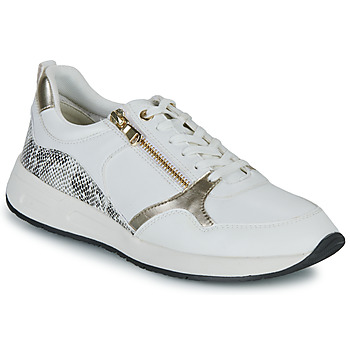 Sapatos Mulher Sapatilhas Geox D BULMYA Branco / Ouro