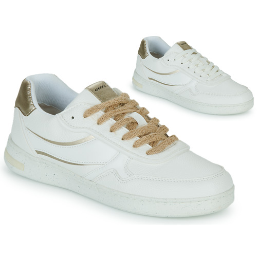 Sapatos Mulher Sapatilhas Geox D JAYSEN Branco / Ouro