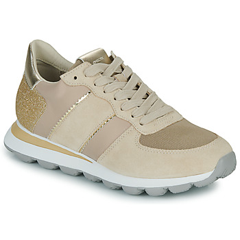 Sapatos Mulher Sapatilhas Geox D SPHERICA VSERIES Bege / Ouro