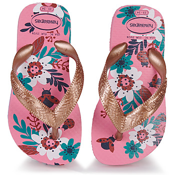 Sapatos Rapariga Chinelos Havaianas KIDS FLORES Rosa