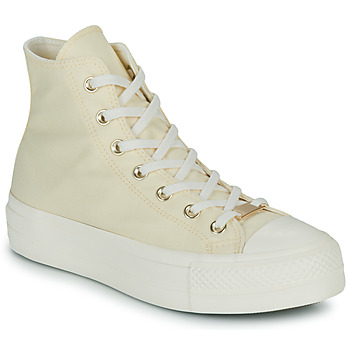 Sapatos Mulher Sapatilhas de cano-alto street Converse CHUCK TAYLOR ALL STAR LIFT HI Bege / Branco