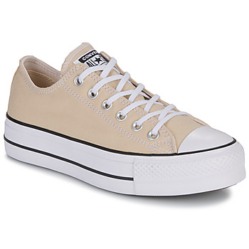 Sapatos Mulher Sapatilhas Converse CHUCK TAYLOR ALL STAR the PLATFORM SEASONAL COLOR-OAT MILK/WHIT Bege