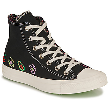 Sapatos Mulher Sapatilhas de cano-alto Footsies Converse CHUCK TAYLOR ALL STAR-FESTIVAL- JUICY GREEN GRAPHIC Preto / Multicolor