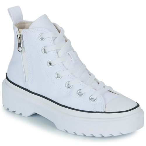 Sapatos Rapariga Sneakers Kvinder Converse Ctas II Hi 155730C True Indigo Fresh Cyan White Kvinder Converse CHUCK TAYLOR ALL STAR LUGGED LIFT PLATFORM CANVAS HI Branco